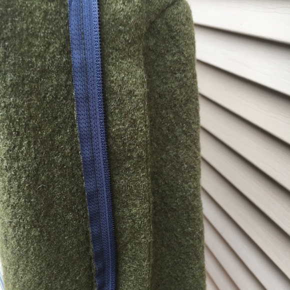 EUC Essence asymmetrical zip green wool jacket - Picture 8 of 8